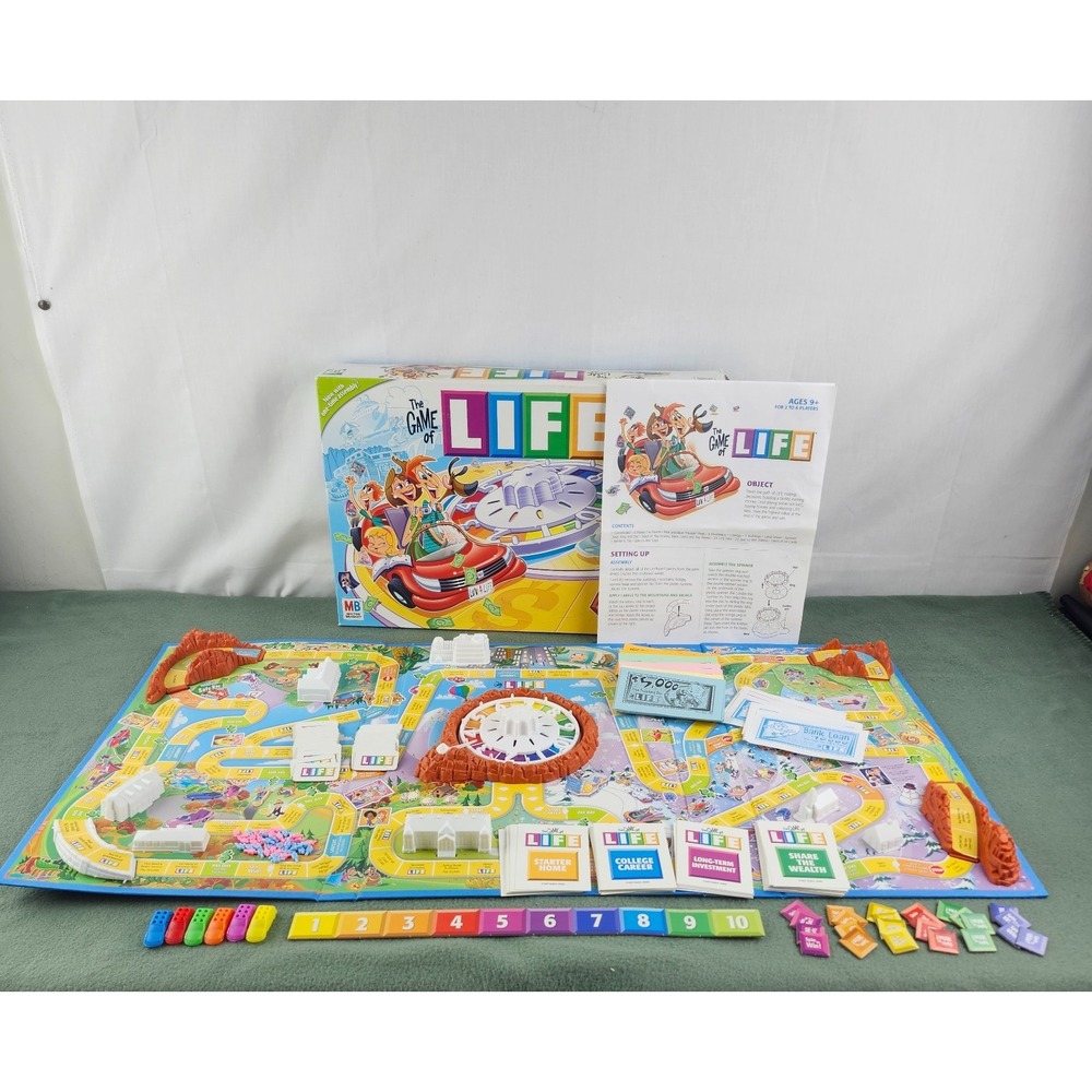 The Game of Life COMPLETE Milton Bradley 2007 Classic Board Game Kids Family